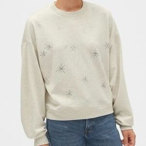 Oversized Cropped Gap Sweatshirt